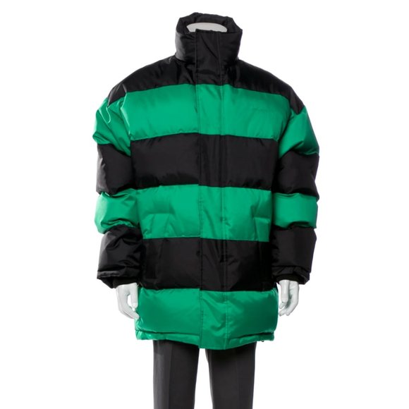 Balenciaga Down Jacket Striped Stripe Puffer Feather Jacket 44